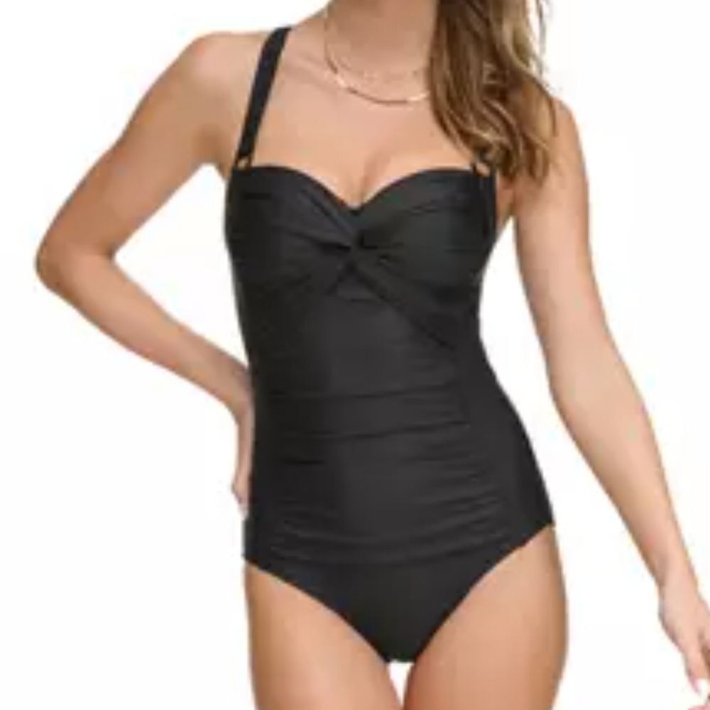 Dkny Black One-Piece Swimsuit